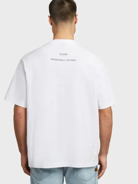 Футболка G-star Raw с принтом белая