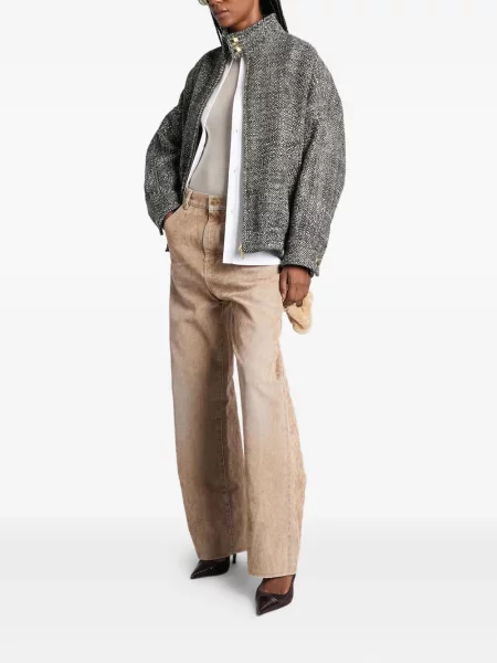 Geacă bomber Darkpark cu model herringbone gri