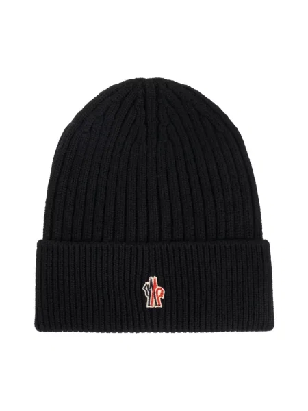 Czapka Moncler wełniana czarna