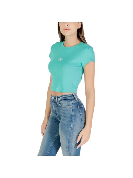 Majica Calvin Klein Jeans zelena