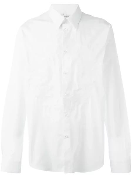 Cămașă Givenchy cu broderie cu model floral alb