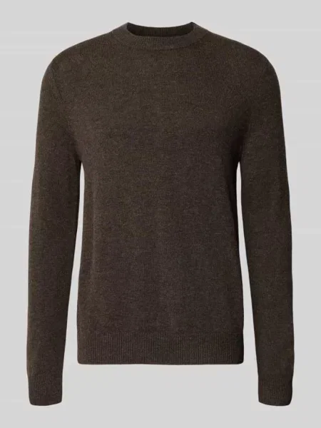 Sweter z dzianiny o kroju regular fit z czystej wełny model ISAK' Samsoe Samsoe