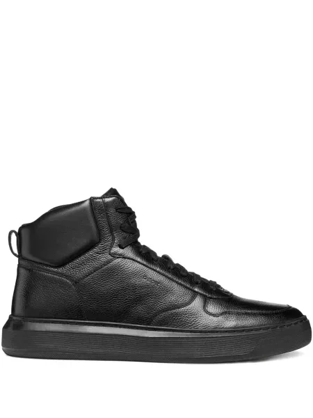 Botine Geox din piele cu autograf negru