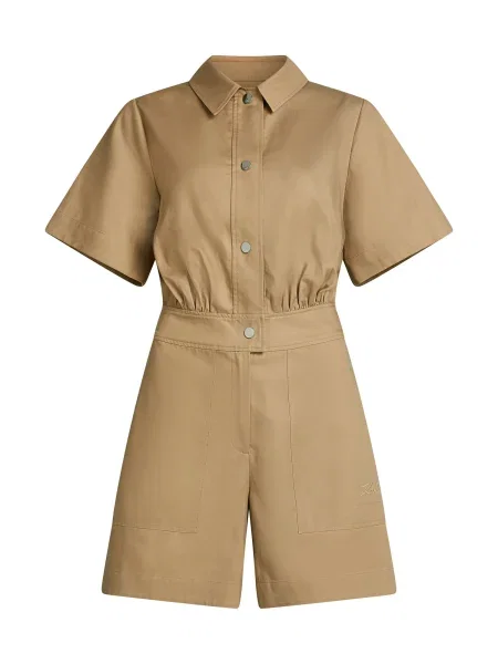 Karl Lagerfeld salopetă cu guler maro