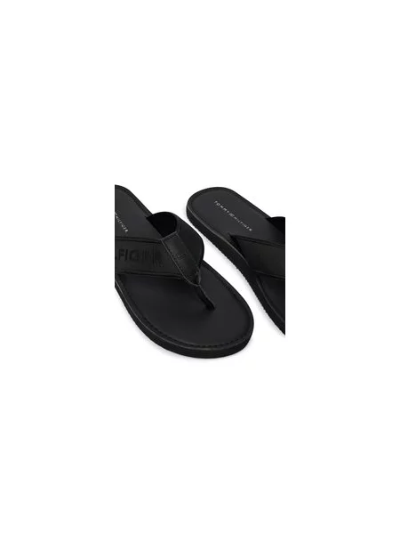Pánske žabky Tommy Hilfiger Lbeach Sandal Leather black čierna