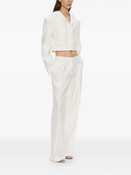 Pantaloni Christopher Esber alb