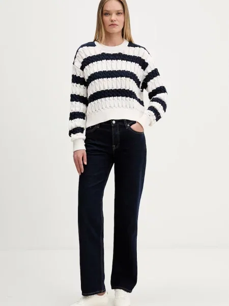 Tommy Jeans pulover pentru femei din alb