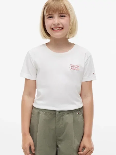 Tommy Hilfiger basic tričko detské biela