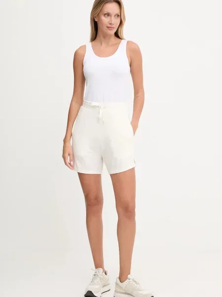 Однотонные шорты Boss с высокой посадкой белые