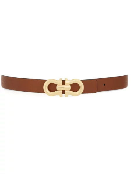 Cu centură reversibil curea Ferragamo din piele maro
