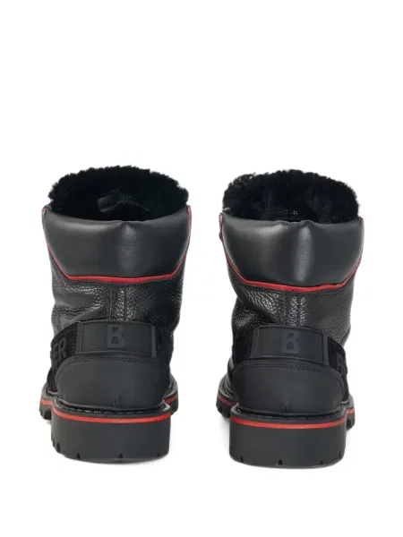 Botine Bogner cu șireturi din dantelă negru