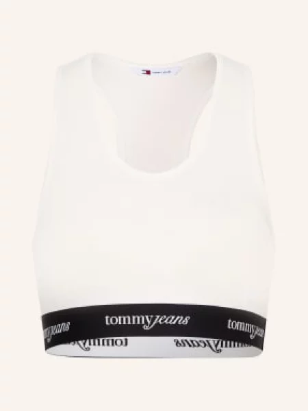Tommy Jeans Biustonosz Sportowy weiss biały