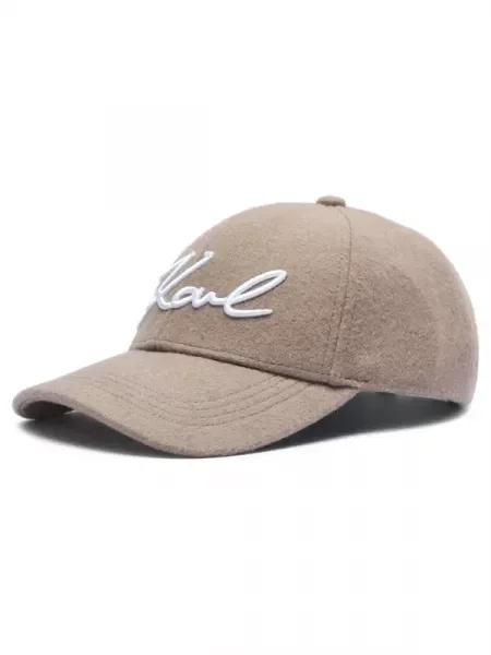 Karl Lagerfeld De lână șapcă baseball k/signature bej