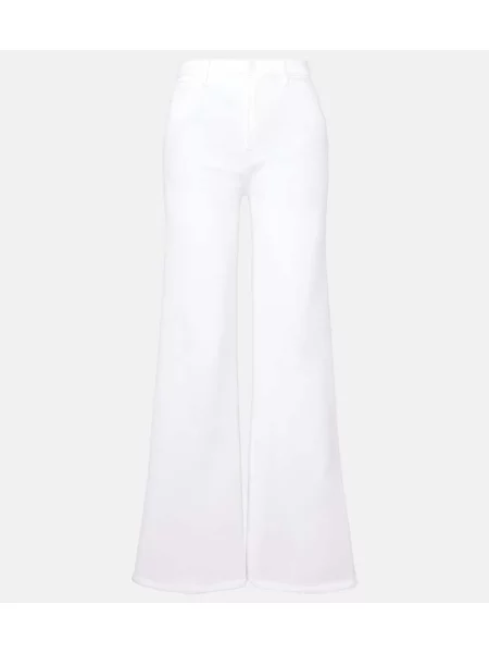 Blugi 7 For All Mankind cu talie înaltă alb