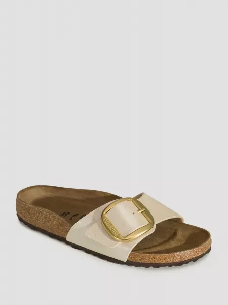 Klapki Birkenstock na sprzączkę szare