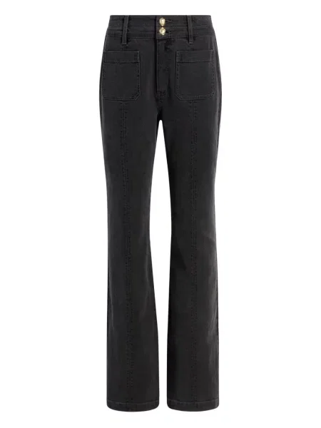 Spodnie Cinq A Sept z kieszeniami zapinanymi na guziki czarne