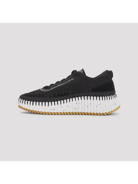 Sneakersy Chloe Nama z siateczką z siateczki czarne