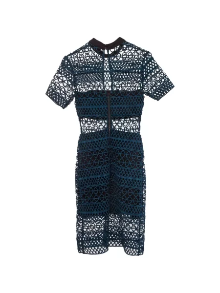 Rochie midi Self-portrait din dantelă verde