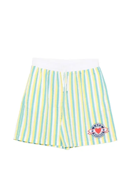 Pantaloni scurți Love Moschino cu autograf alb