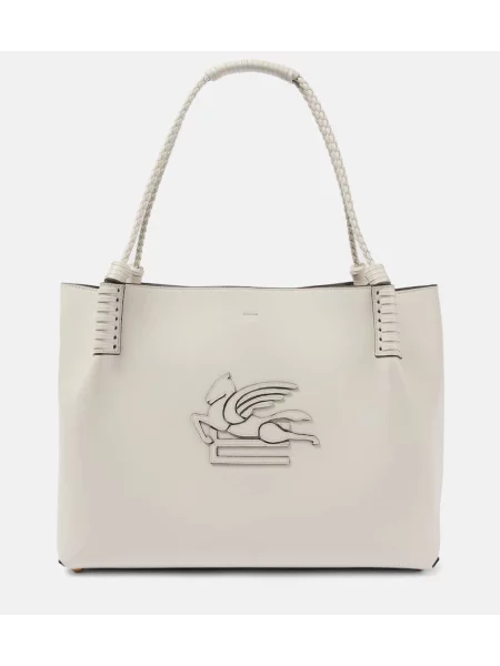 Geantă shopper Etro din piele alb
