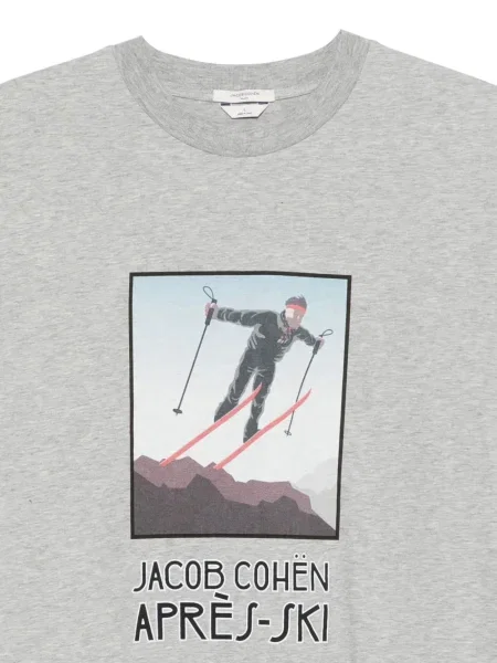 Μπλούζα Jacob Cohën με στρογγυλή λαιμόκοψη γκρι