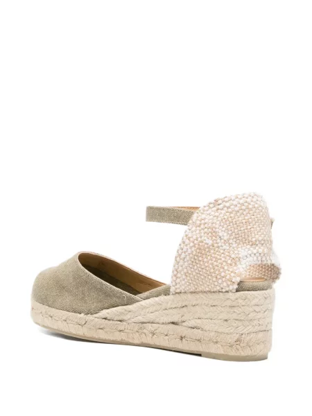 Cropp espadrile Castaner cu bretele verde
