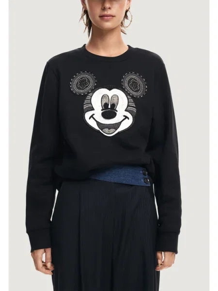 Desigual Bluză Mickey Yeah! negru