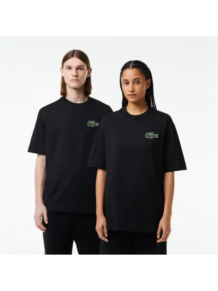 Lacoste футболка унісекс з органічної чорна