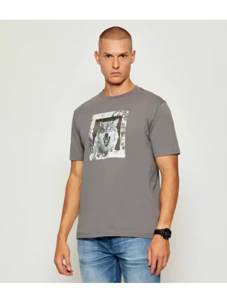 BOSS Tricou Lupo gri