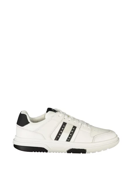 Sneakerși Tommy Hilfiger cu șireturi cu imagine din dantelă alb
