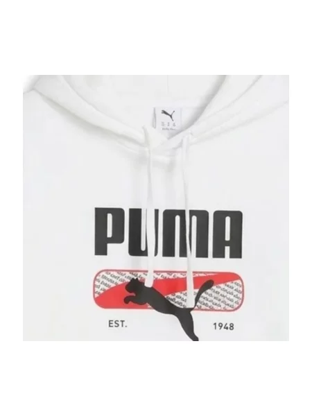 Majica s kapuljačom Puma s autogramom bijela