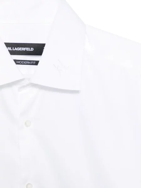 Cămașă Karl Lagerfeld cu broderie alb
