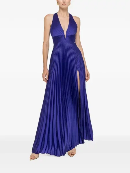 Rochie maxi Nissa din satin violet