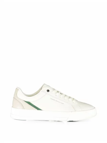 Sneakerși Tommy Hilfiger din piele alb