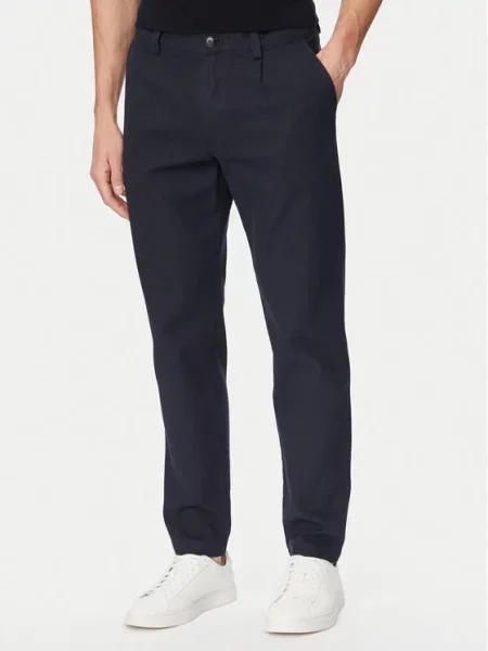 BOSS Pantaloni chino Bleumarin Tapered Fit portocaliu