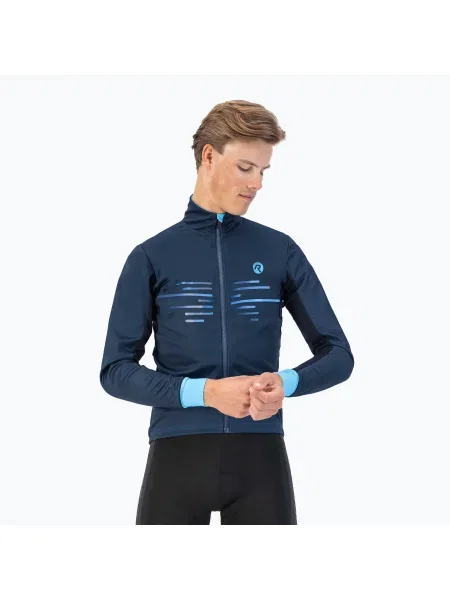 Мъжко яке за колоездене Rogelli Radius Winter Jacket blue синьо