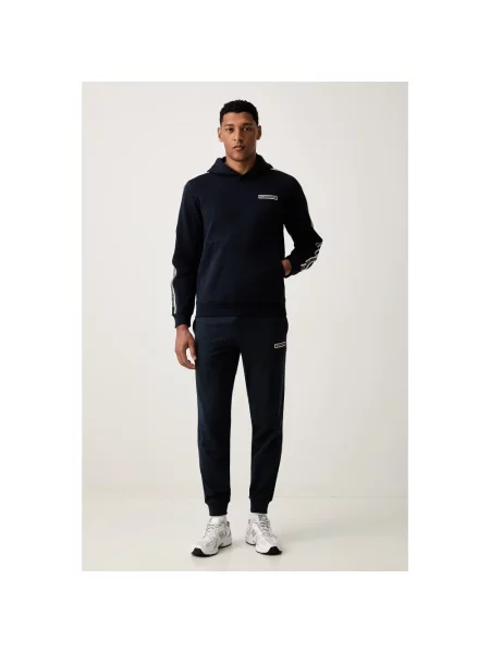 Spodnie dresowe Emporio Armani Ea7 z logo niebieskie