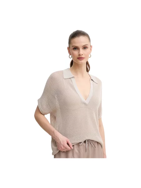 Dzianinowy sweter Marc Aurel beżowy