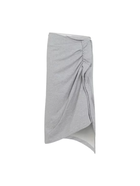 Spódnica midi Dries Van Noten do kolan szara