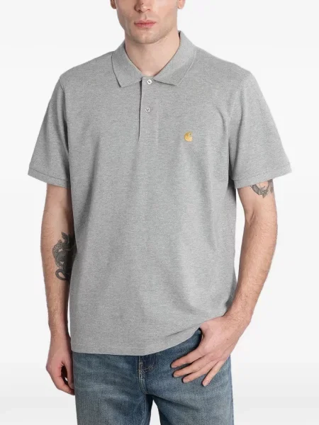 Tricou polo Carhartt Wip gri
