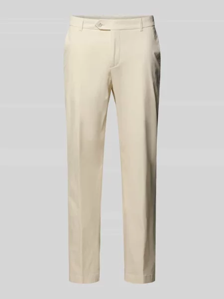 Spodnie garniturowe o kroju tapered z mieszanki lyocellu Model „PERIN” Boss białe