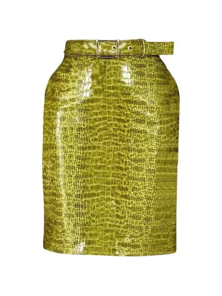 Cu centură fusta mini Rowen Rose verde