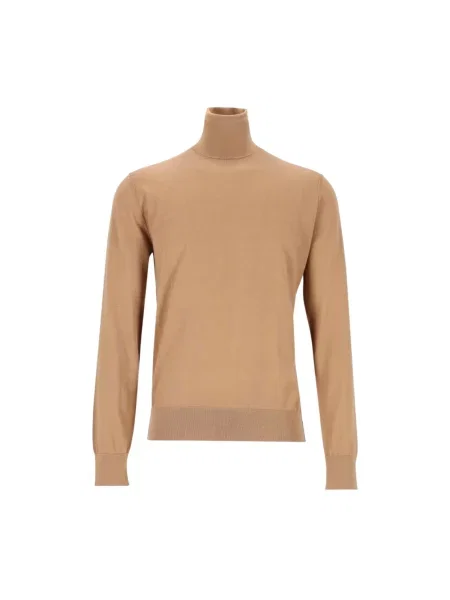 Sweter z golfem Dolce And Gabbana z kaszmiru do golfa beżowy