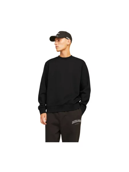 Jack & Jones Bluza JJEurban Mężczyźni Sztuczne włókno jednolity S czarny