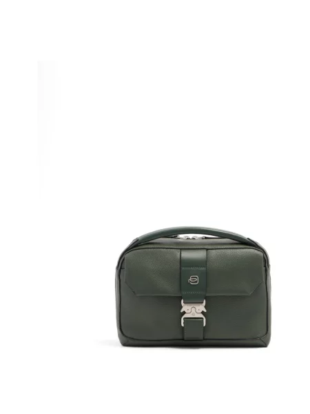Torba crossbody Piquadro skórzana zielona