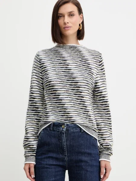 Pulover z volno Missoni črna