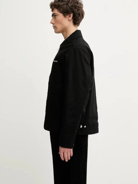 Carhartt WIP geacă jeans Module Script Jacket de tranziție oversize negru