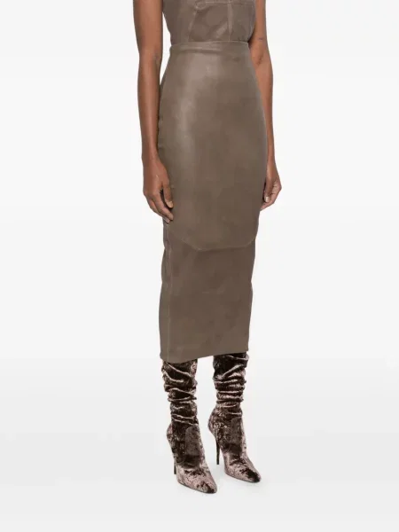 Bőrszoknya Rick Owens barna