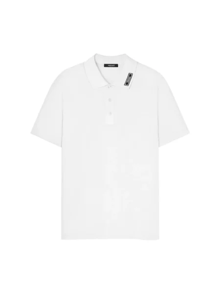 Haftowana koszulka polo Versace biała