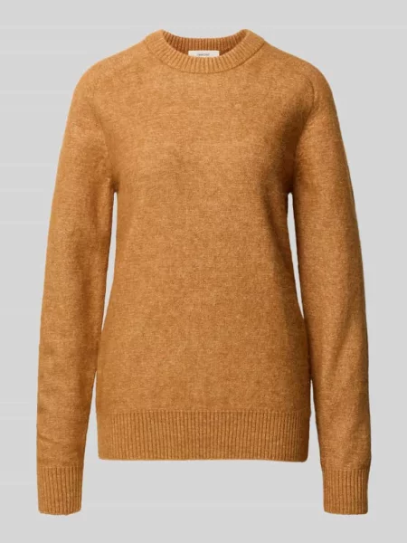 Sweter o kroju regular fit z dzianiny z mieszanki wełny z alpaki i wełny model ‘RAI’ Selected Homme